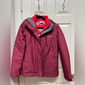 Columbia interchange 3 in 1 ski jacket women XS